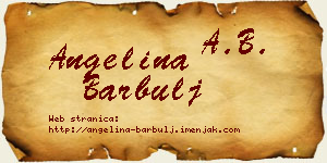 Angelina Barbulj vizit kartica
